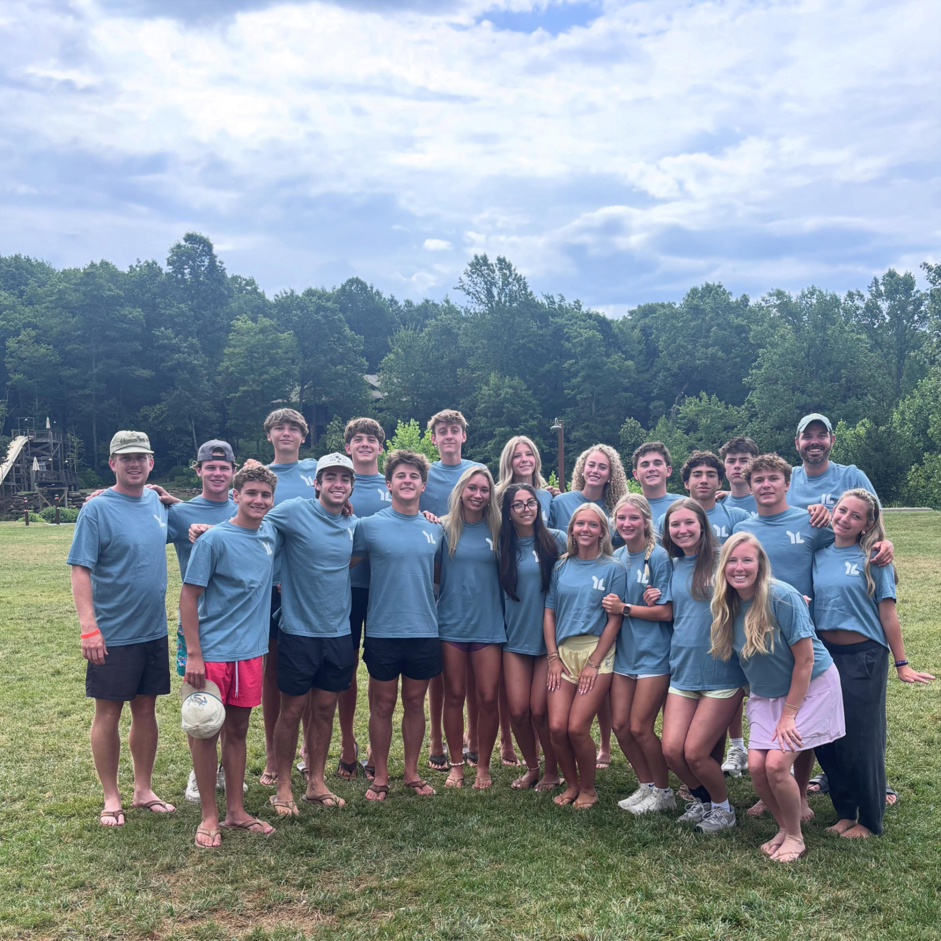 Young Life students and leaders at camp
